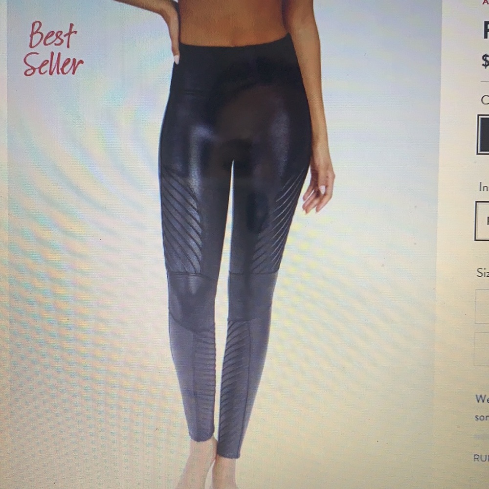 Spanx Faux Leather Moto Legging